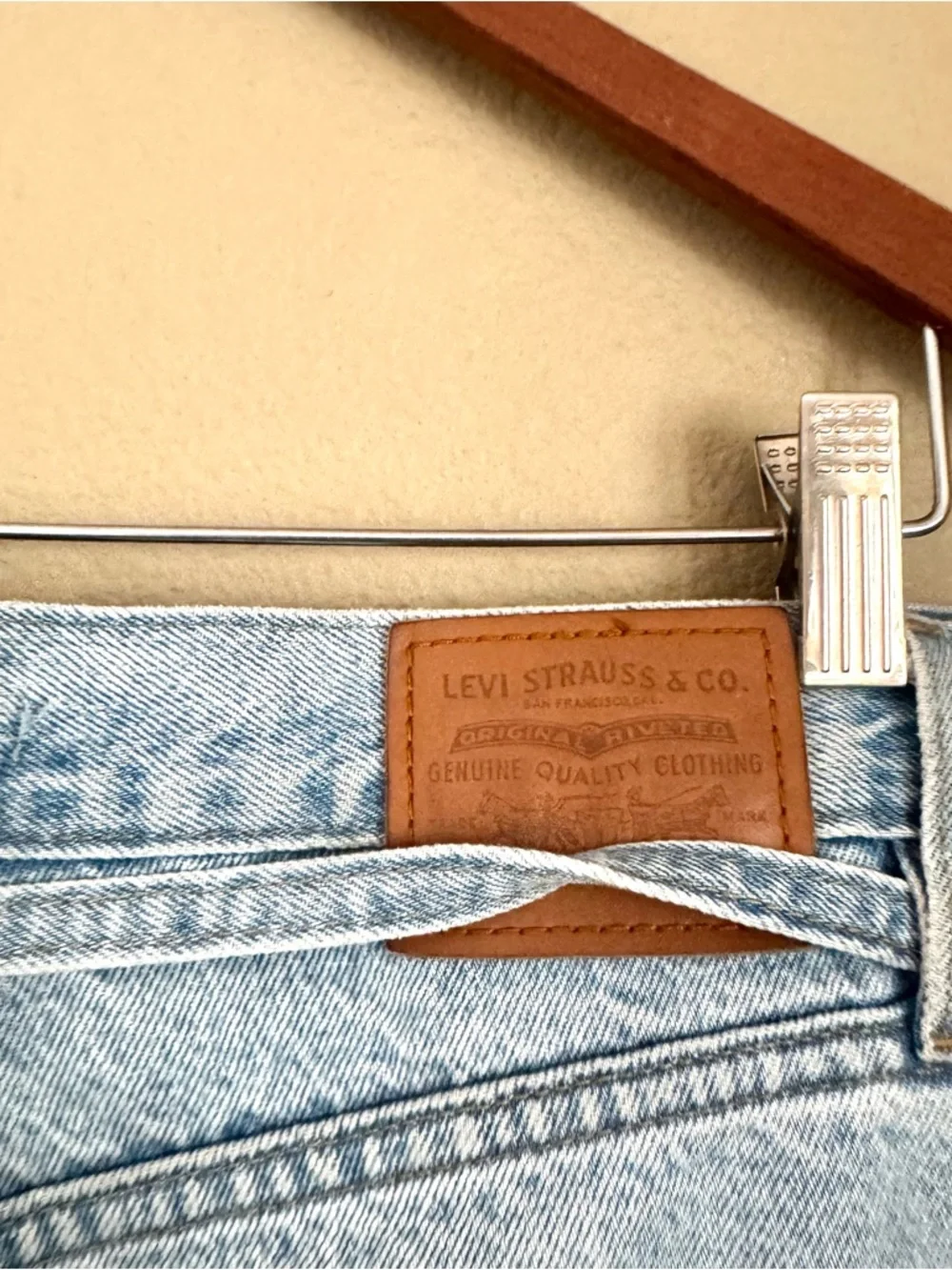 Levi’s XL Balloon Light Wash Mid Rise Wide Leg Baggy Jeans Blue Size 28 - Picture 7 of 8